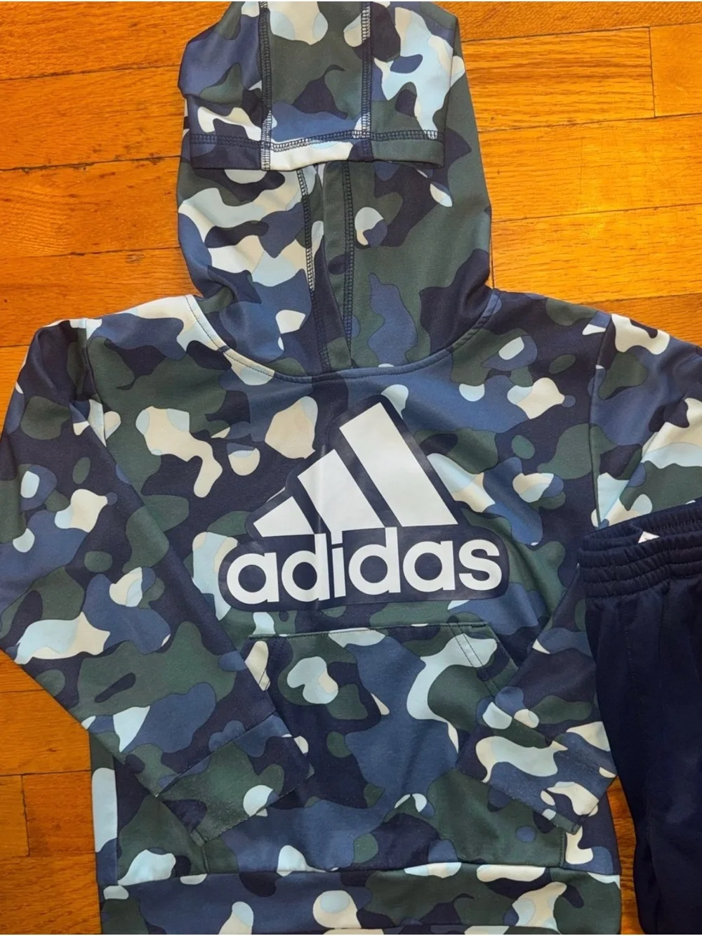 Adidas Camo Hoodie & Track Pants Set Boys Size 5
